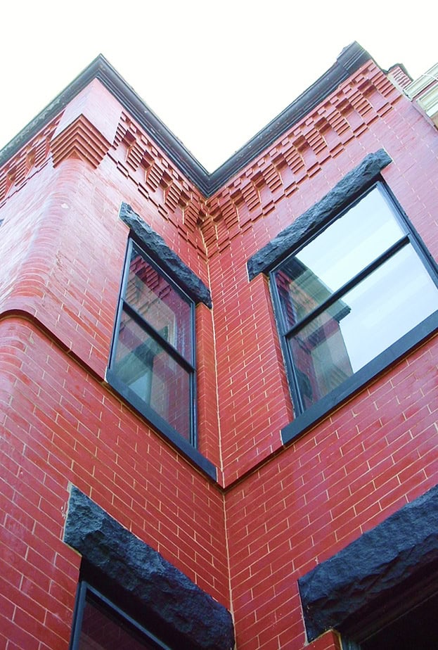 Brick house with windows