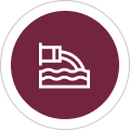 icon-grading Swimming pool icon with ladder and waves